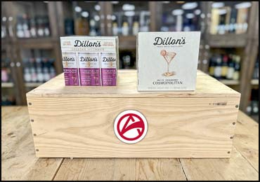 Dillon's Signature Cocktail  their 'White Cranberry Cosmopolitan' box